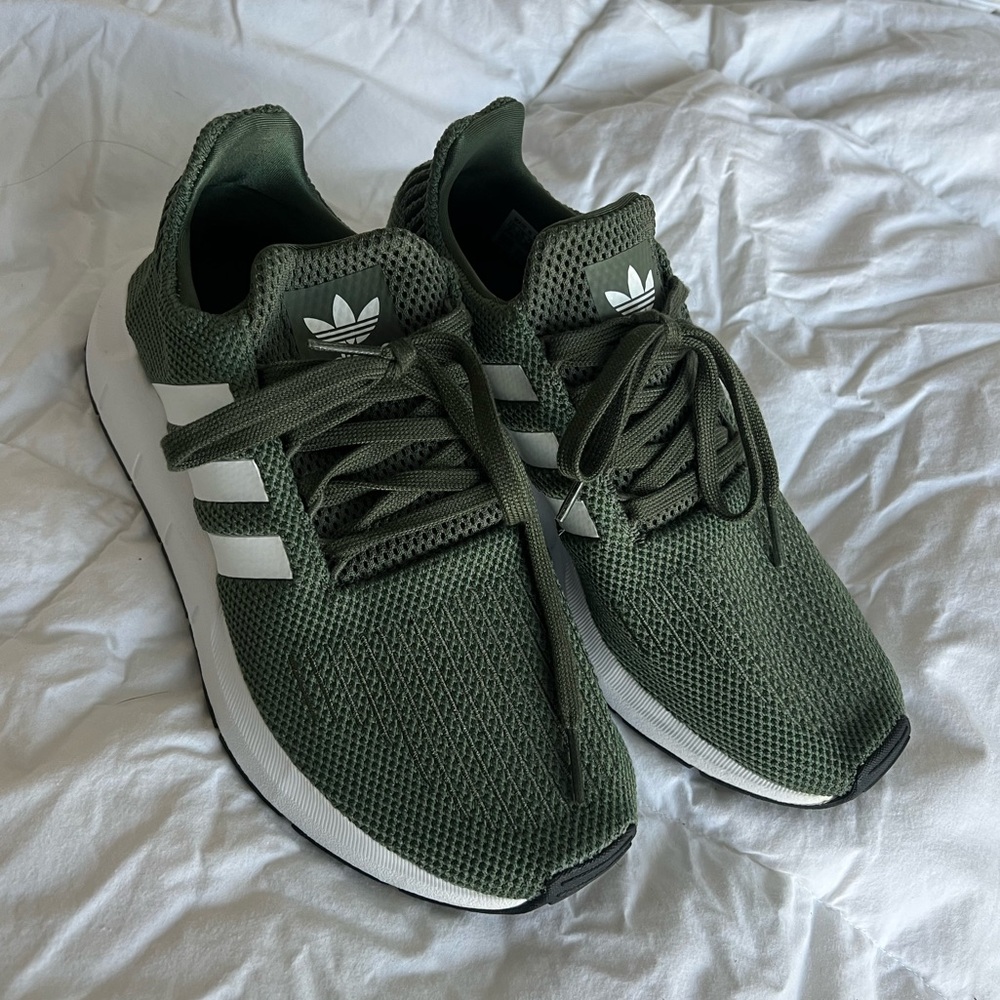 women’s green adidas swift run shoes